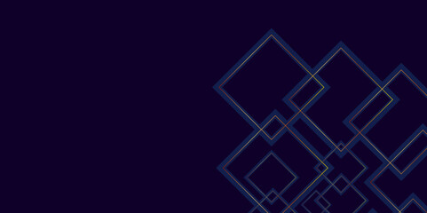 Blue and light blue vector futuristic tech glow and shinning line simple modern abstract background. Abstract technology futuristic digital graphic concept blue square, line technology Wireframe.