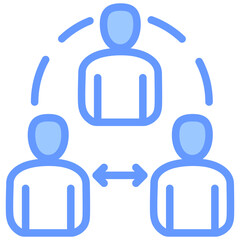 Third Party Blue Icon