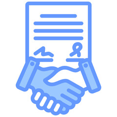 Contract Blue Icon