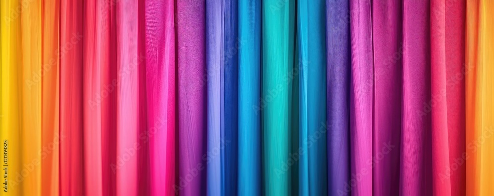Leinwandbilder rainbow holi idea. a vibrant display of colorful drapes creating a lively visual atmosphere.