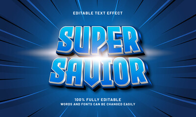 super savior editable text effect with a super and power theme