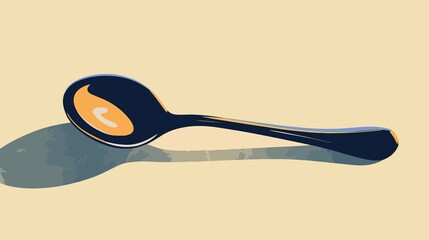Modern Isolated Spoon Design Vector Illustration