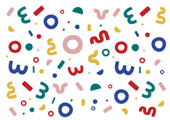 カラフルでポップな幾何学素材