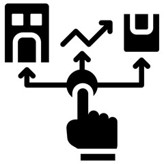 Resource Allocation Glyph Icon