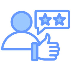 Obraz premium Performance Review Blue Icon