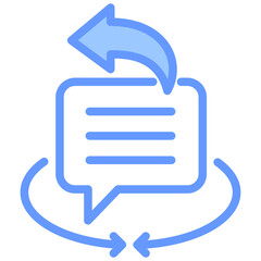 360 Degree Fedback Blue Icon