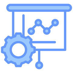 Performance Metrics Blue Icon