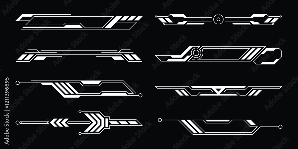 Poster sci-fi futuristic hud dashboard display virtual reality technology screen. user interface set. stati