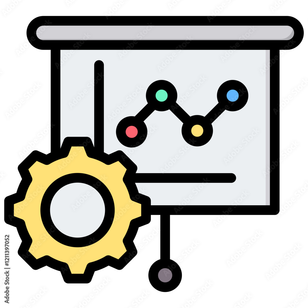 Poster Performance Metrics Outline Color Icon