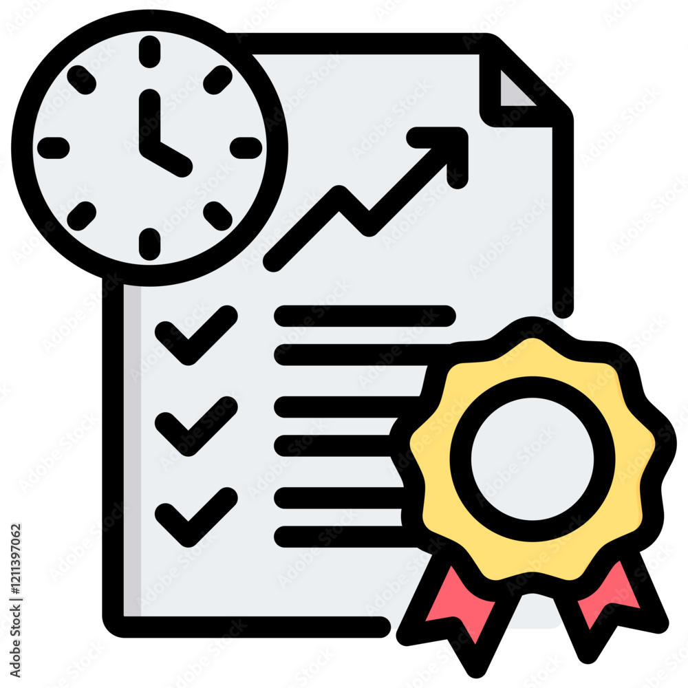 Aufkleber performance standards outline color icon