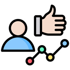 Employee Performance Outline Color Icon