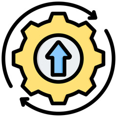 Continour Improvement Outline Color Icon