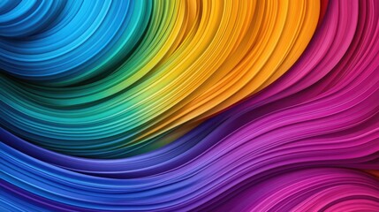Rainbow holi idea. Colorful abstract waves of paint create a vibrant, artistic background.