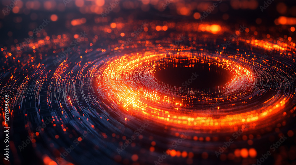 Poster abstract background with glowing lines and waves . generative ai