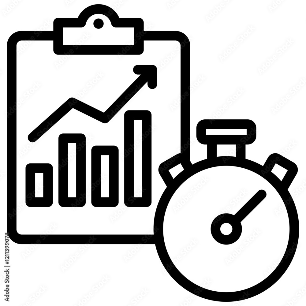 Poster task performance outline icon