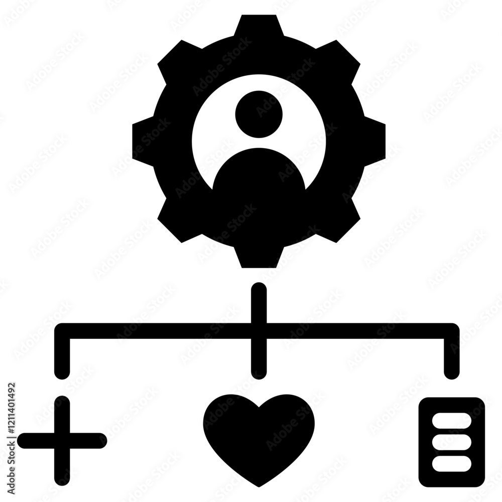 Aufkleber competency framework glyph icon