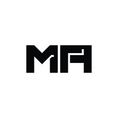 MA monogram logo design letter text name symbol monochrome logotype alphabet character simple logo