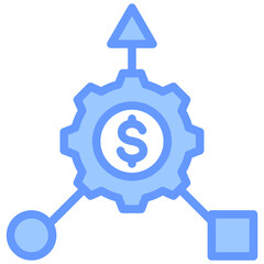 Business Model Blue Icon