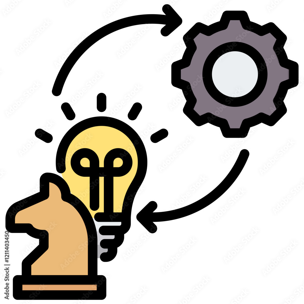 Aufkleber implementation outline color icon
