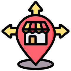 Market Expansion Outline Color Icon