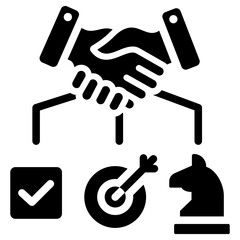 Strategic Partnership Glyph Icon
