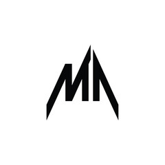 MA monogram logo design letter text name symbol monochrome logotype alphabet character simple logo