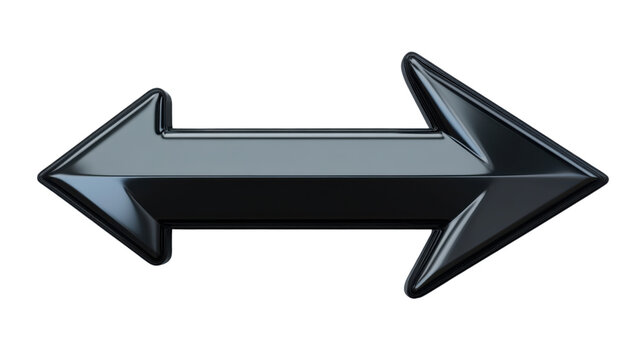 Two headed arrow isolated on white background 