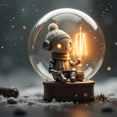 Robot in a Snow Globe