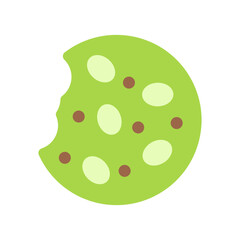 Fototapeta premium Cookies Matcha Icon Flat Design Style