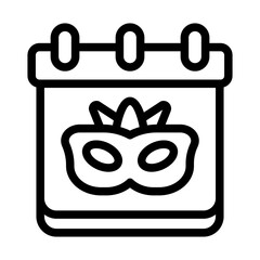 carnival calendar outline style