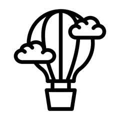 air balloon outline style