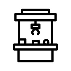 claw machine outline style