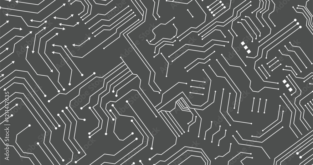 Aufkleber vector circuit board illustration. abstract technology. microchip background.