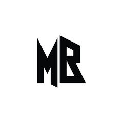 MB monogram logo design letter text name symbol monochrome logotype alphabet character simple logo