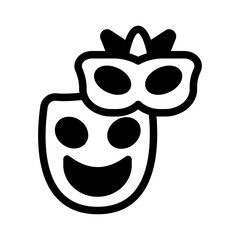 theater mask solid style