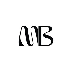 MB monogram logo design letter text name symbol monochrome logotype alphabet character simple logo