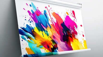 Vibrant Color Explosion: A Modern Abstract Art Print