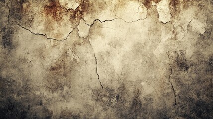 Obraz premium A minimalist grunge concrete wall texture with subtle distressing, faded gray hues, and fine cracks for a weathered look.