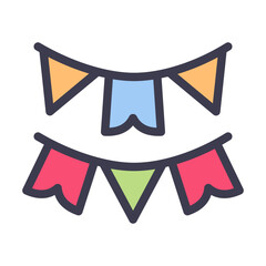 flag carnival filled style