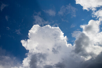 Beautiful sky with clouds in the mountains before the rain.