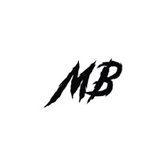 MB monogram logo design letter text name symbol monochrome logotype alphabet character simple logo