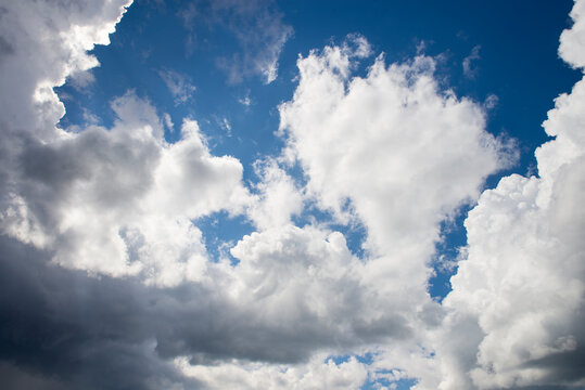 Beautiful sky with clouds in the mountains before the rain.