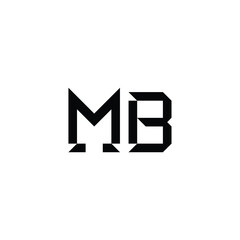 MB monogram logo design letter text name symbol monochrome logotype alphabet character simple logo