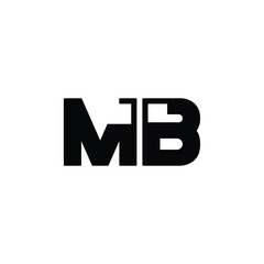 MB monogram logo design letter text name symbol monochrome logotype alphabet character simple logo
