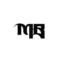 MB monogram logo design letter text name symbol monochrome logotype alphabet character simple logo