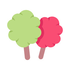 cotton candy flat style