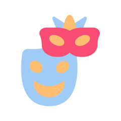 theater mask flat style