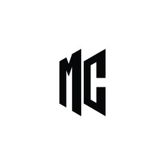 Obraz premium MC monogram logo design letter text name symbol monochrome logotype alphabet character simple logo