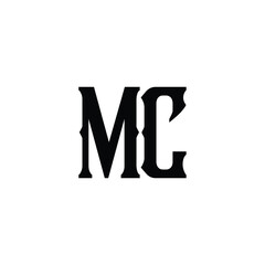 MC monogram logo design letter text name symbol monochrome logotype alphabet character simple logo