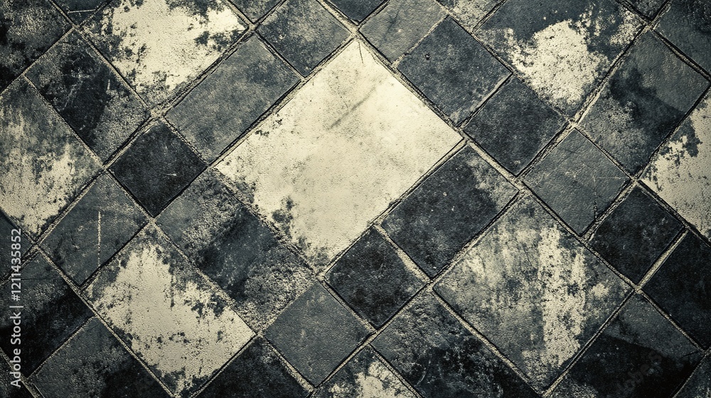 Poster 3d render of grunge surface texture with a blank check overlay